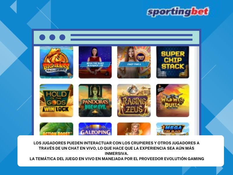 Los juegos del casino en Sportingbet